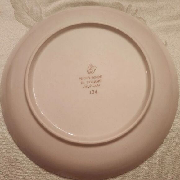 New,never used "Meadow Breeze" Polish Pottery 8" Dia. Dessert/Salad Plate - Picture 3 of 4